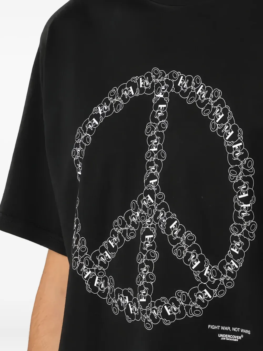 Undercover peace-sign motif T-shirt - Zwart