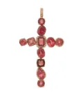 Dolce & Gabbana 18kt red gold Anna tourmaline cross pendant