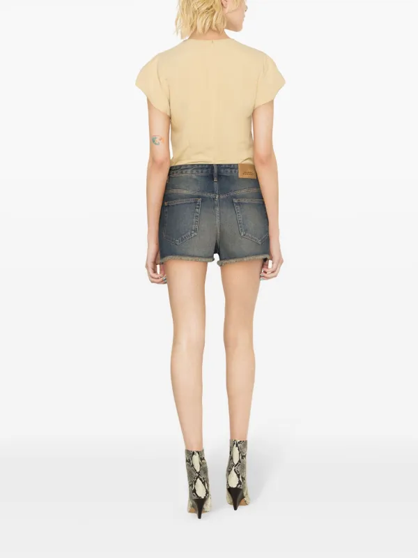 【関税&送料込】Isabel Marant Denim Lesia Shorts Lesia denim shorts in blue - Isabel Marant | Mytheresa