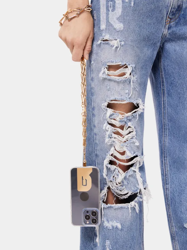 Rabanne logo-plaque Phone Chain - Farfetch