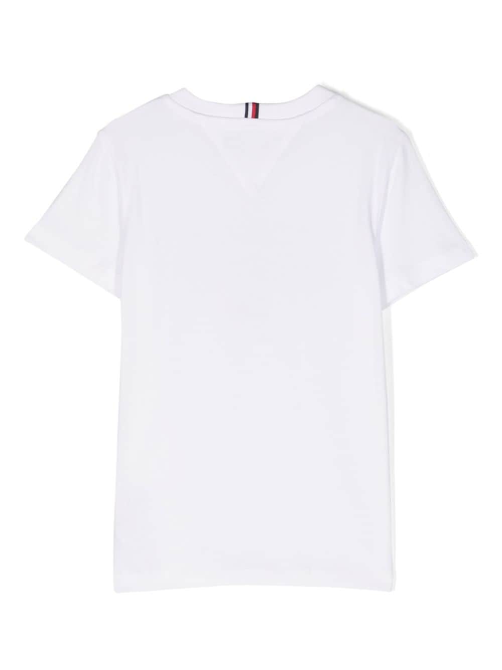 Tommy Hilfiger Junior logo-print cotton T-shirt - Wit
