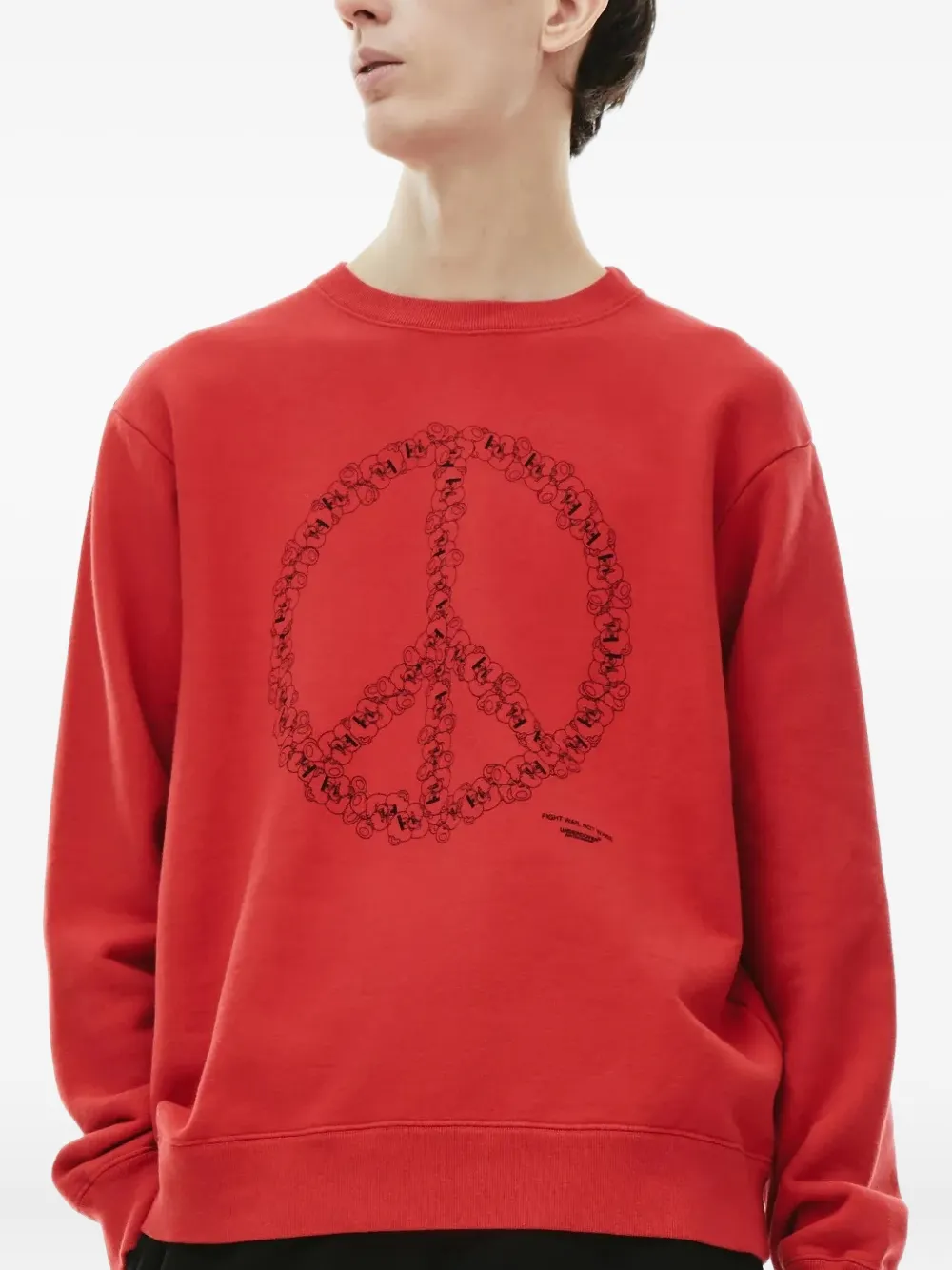Undercover Peace-sign Motif Sweatshirt In Red