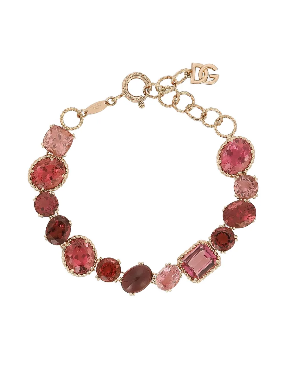 Dolce & Gabbana Bracciale Anna in oro rosso 18 carati con tormalina