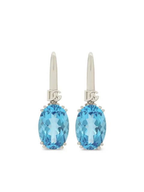 Dolce & Gabbana 18kt white gold Anna topaz earrings