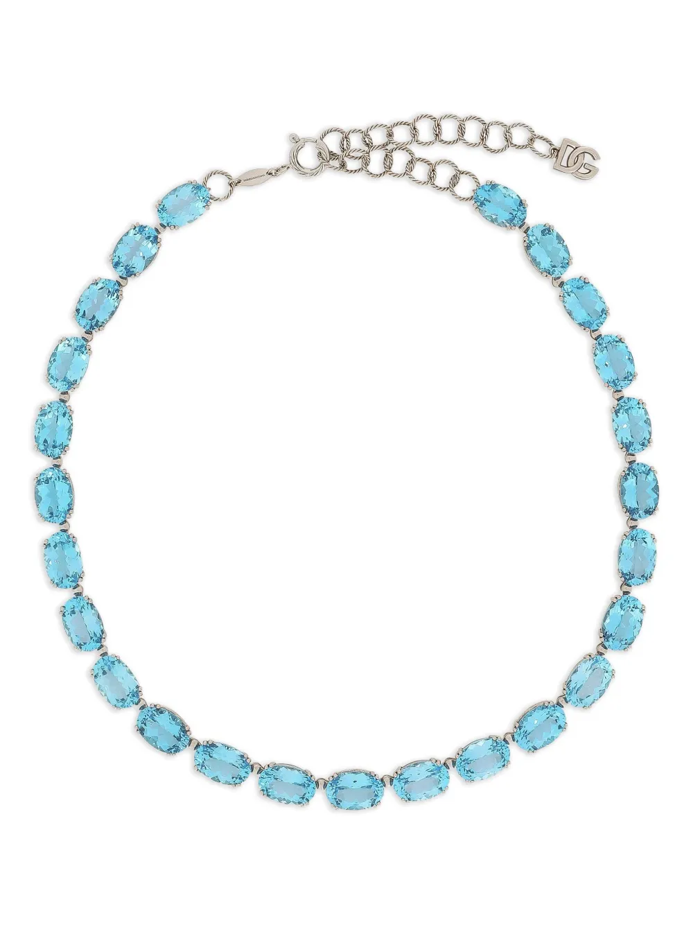 Dolce & Gabbana 18K white gold Anna topaz necklace - ブルー Dolce & Gabbana 18K white gold Anna topaz necklace - ブルー