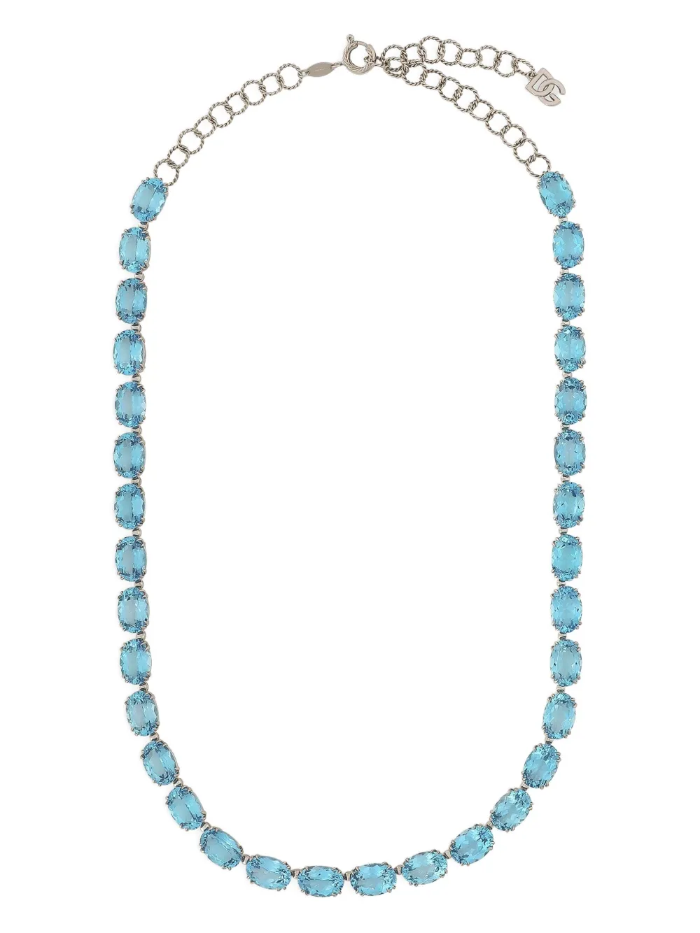 Dolce & Gabbana 18K white gold Anna topaz necklace - ブルー Dolce & Gabbana 18K white gold Anna topaz necklace - ブルー