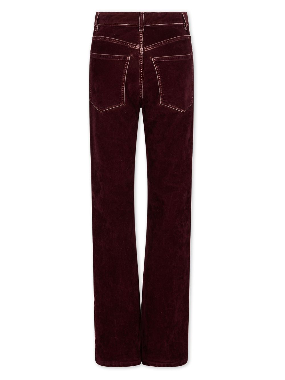 How to buy Rabanne high-waist straight-leg velvet trousers Women