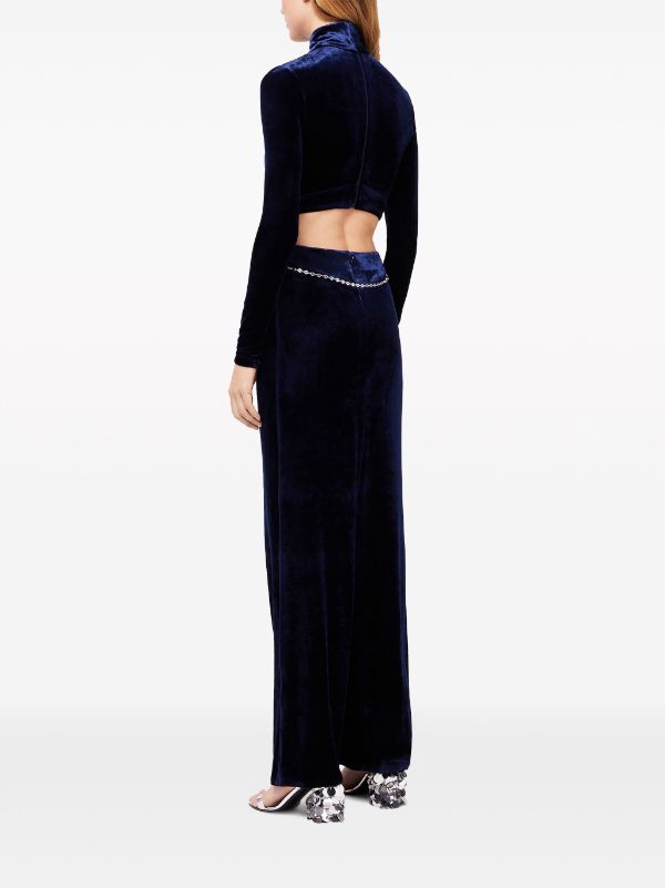 Navy velvet hotsell maxi dress