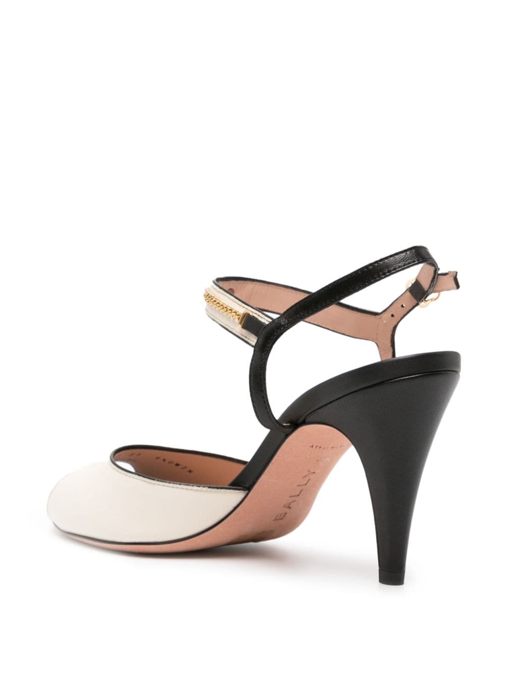 Shop Bally Georgina 85mm Leather Sandals In White