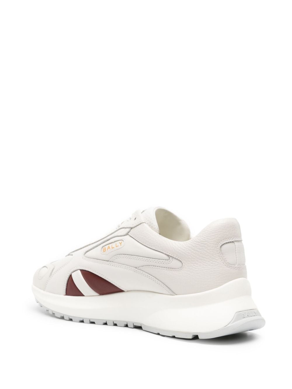 Shop Bally Dewy Lace-up Leather Sneakers In White