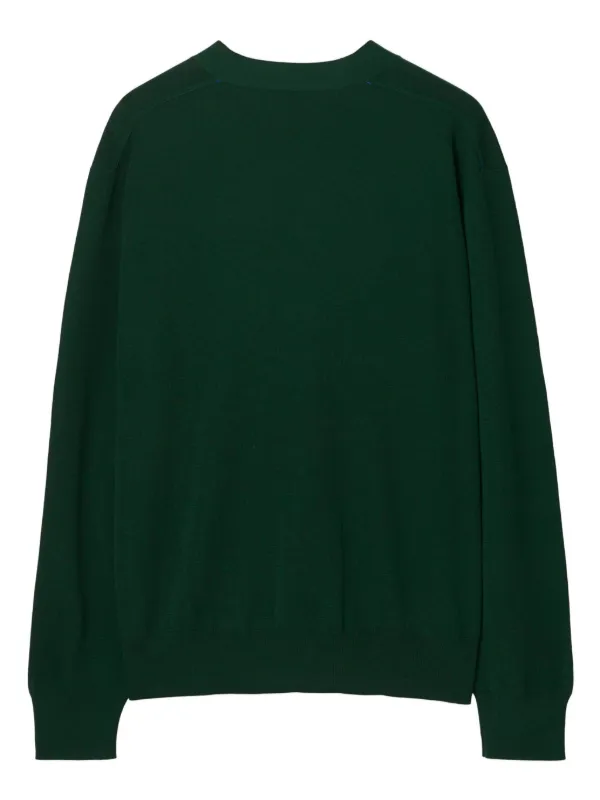 Burberry fine-knit Wool Cardigan | Green | FARFETCH