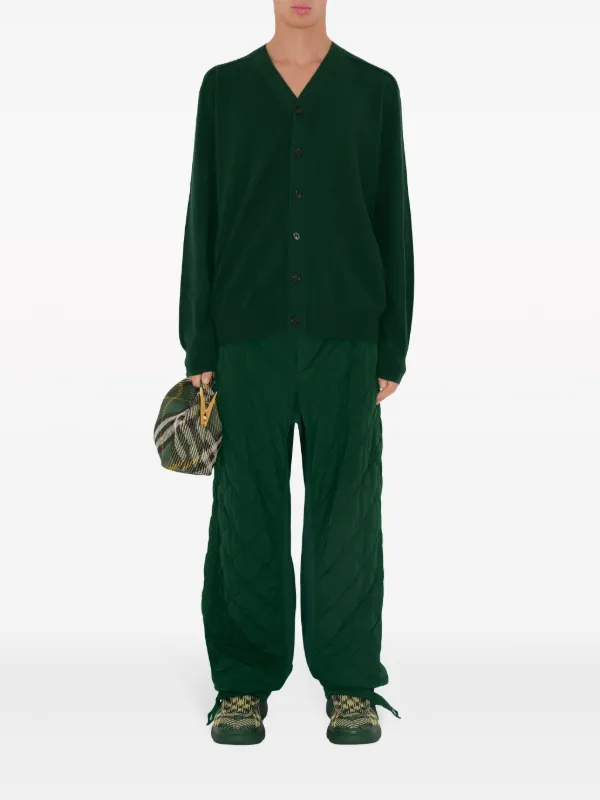 Burberry fine-knit Wool Cardigan | Green | FARFETCH