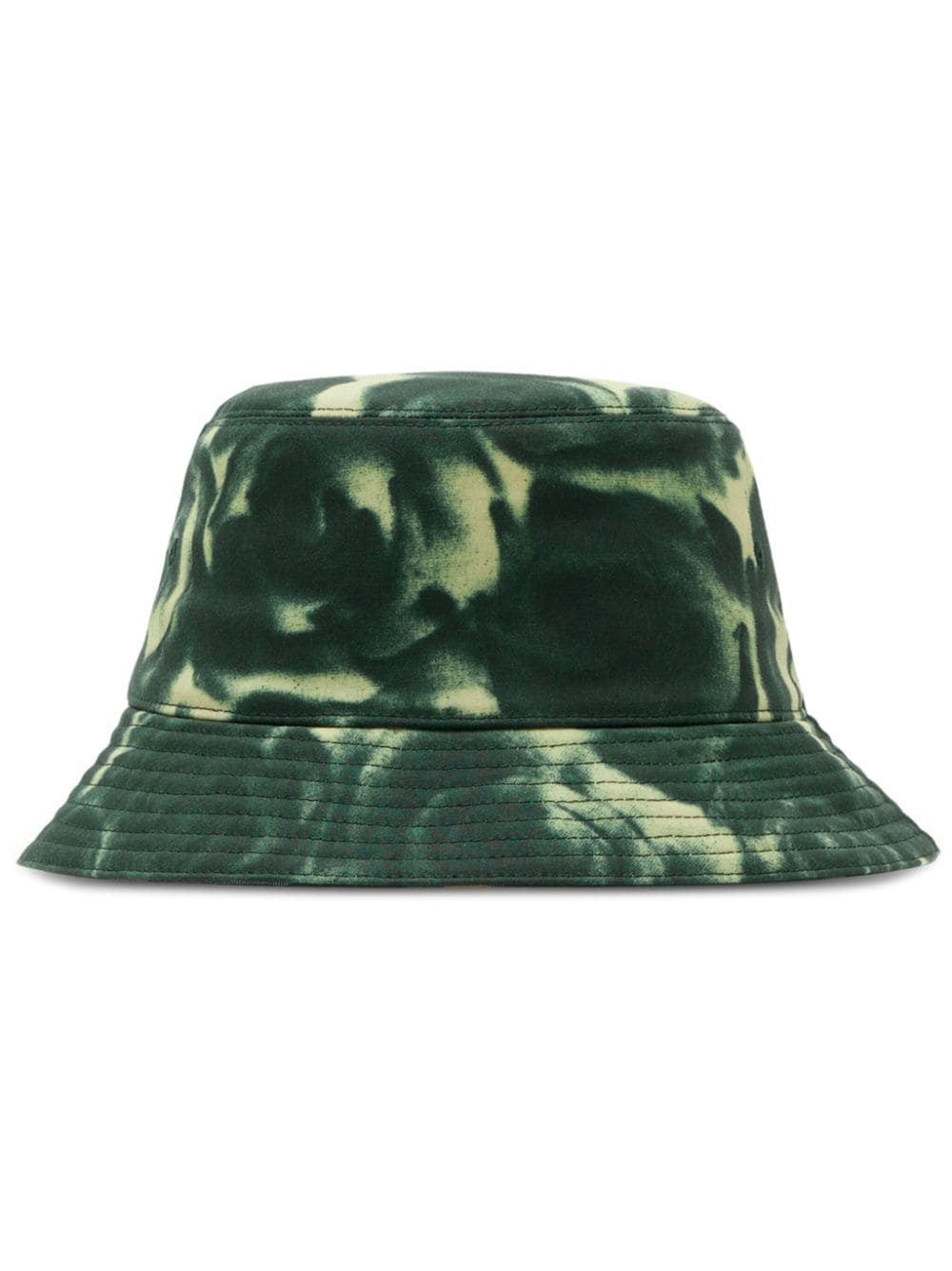 Burberry Abstract-pattern Print Cotton Bucket Hat In Green