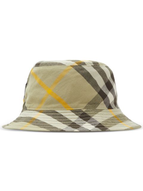 Burberry check-pattern reversible bucket hat Men