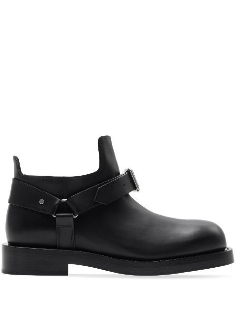 Burberry leather saddle boots Men