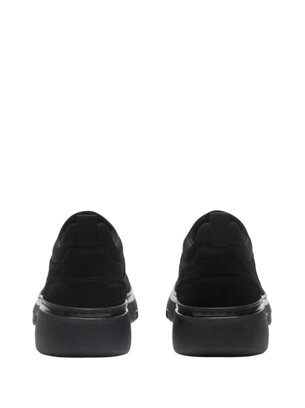 Shop Burberry Box Slip-on Sneakers In Black