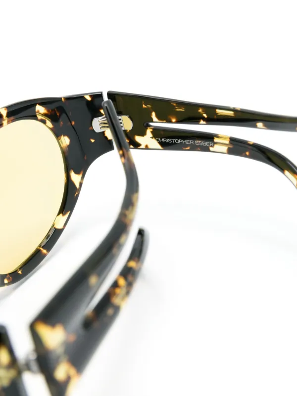 Christopher Esber Uma 98 wraparound-frame Sunglasses | Brown  display picture 3