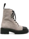 Aquazzura Desert suede lace-up boots - Grey