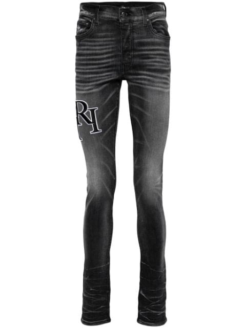 AMIRI embroidered-logo skinny jeans