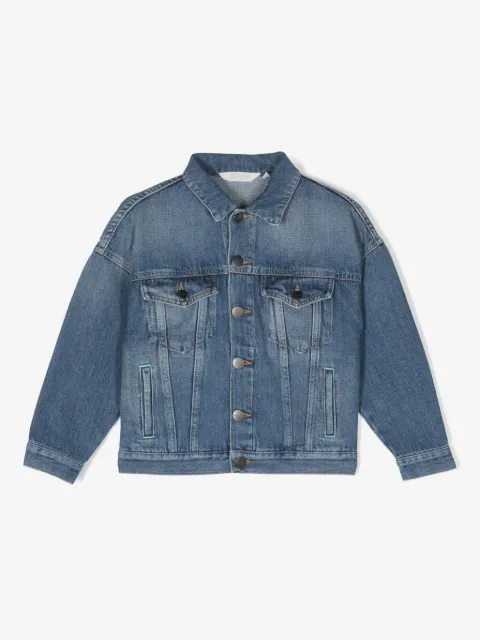 Palm Angels Kids logo-print denim jacket