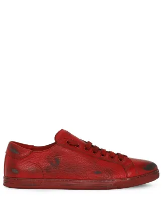 Chaussures Dolce & Gabbana Basse En Cuir Blanc - Pointure 41, Style Sportif