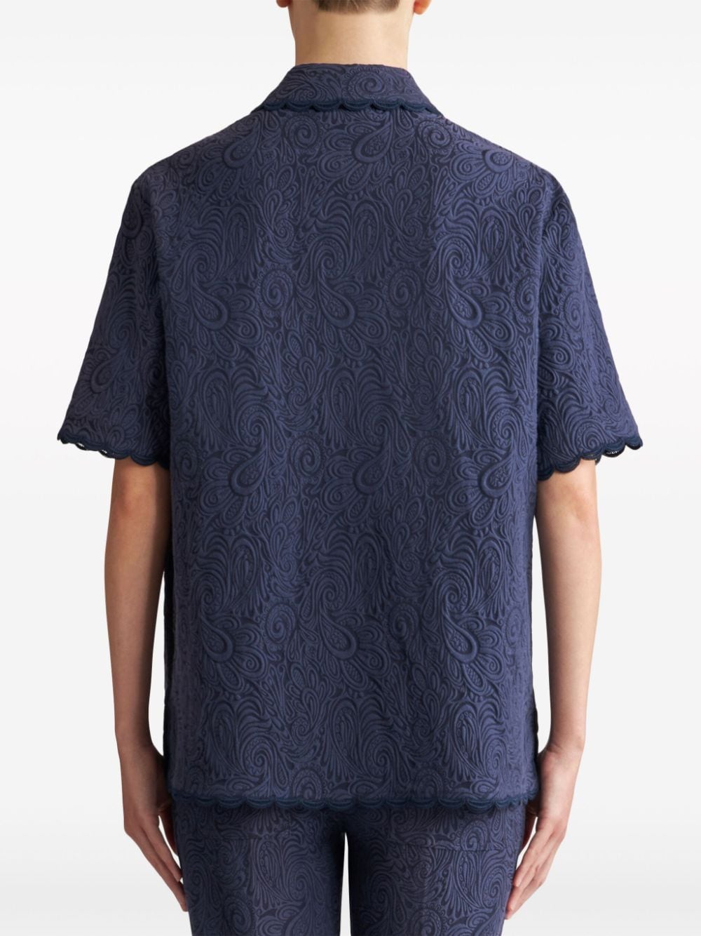 ETRO Blouse met paisley-jacquard Blauw