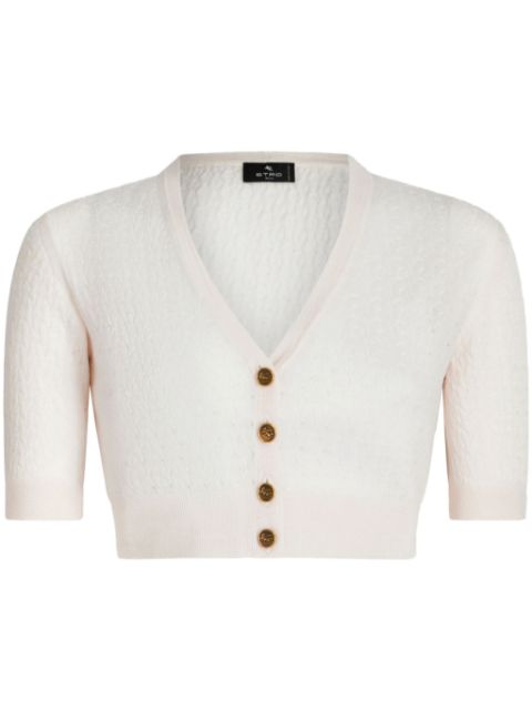 ETRO cropped buttoned wool cardigan Women