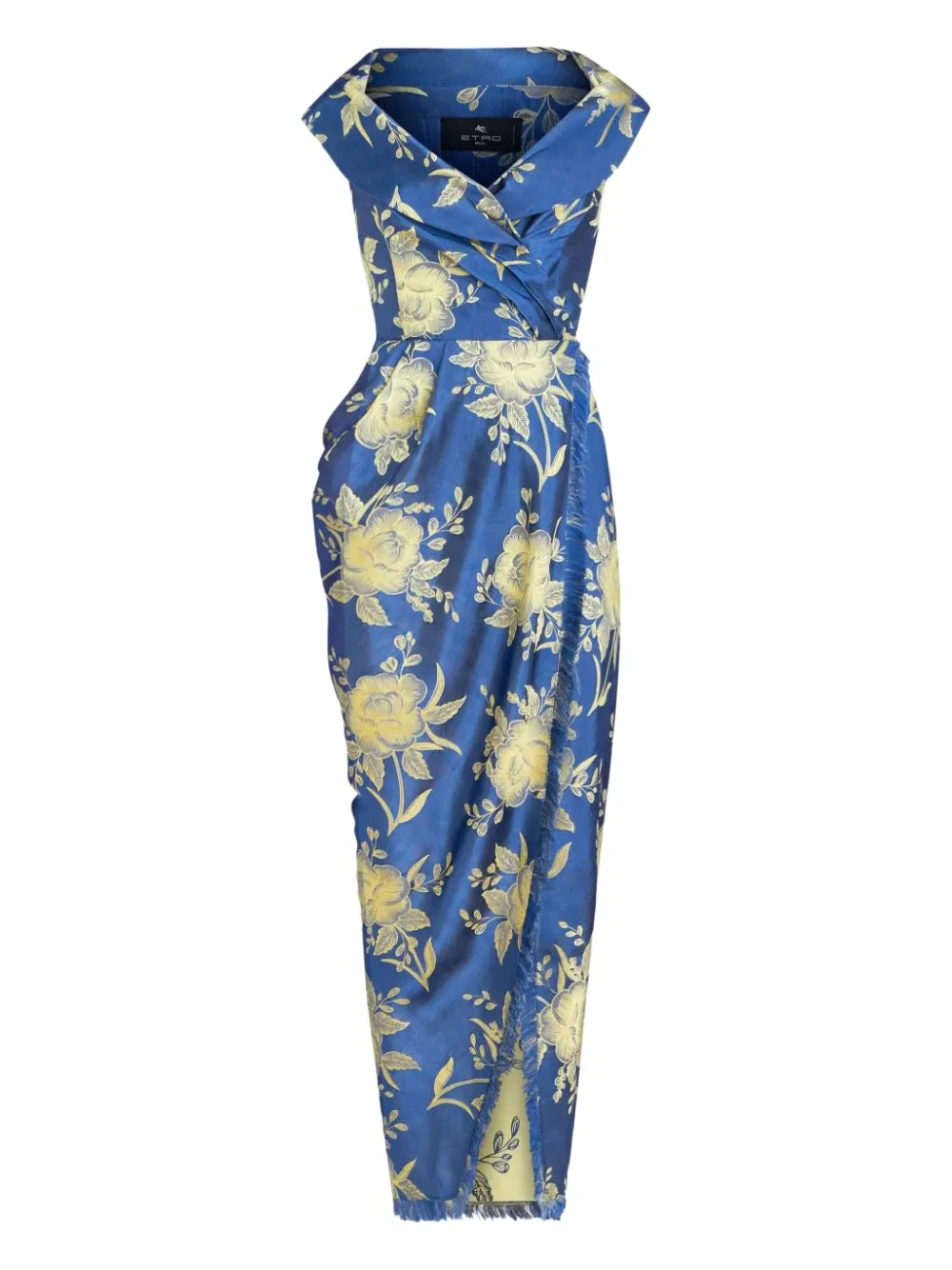 ETRO Off-shoulder midi-jurk met jacquard Blauw