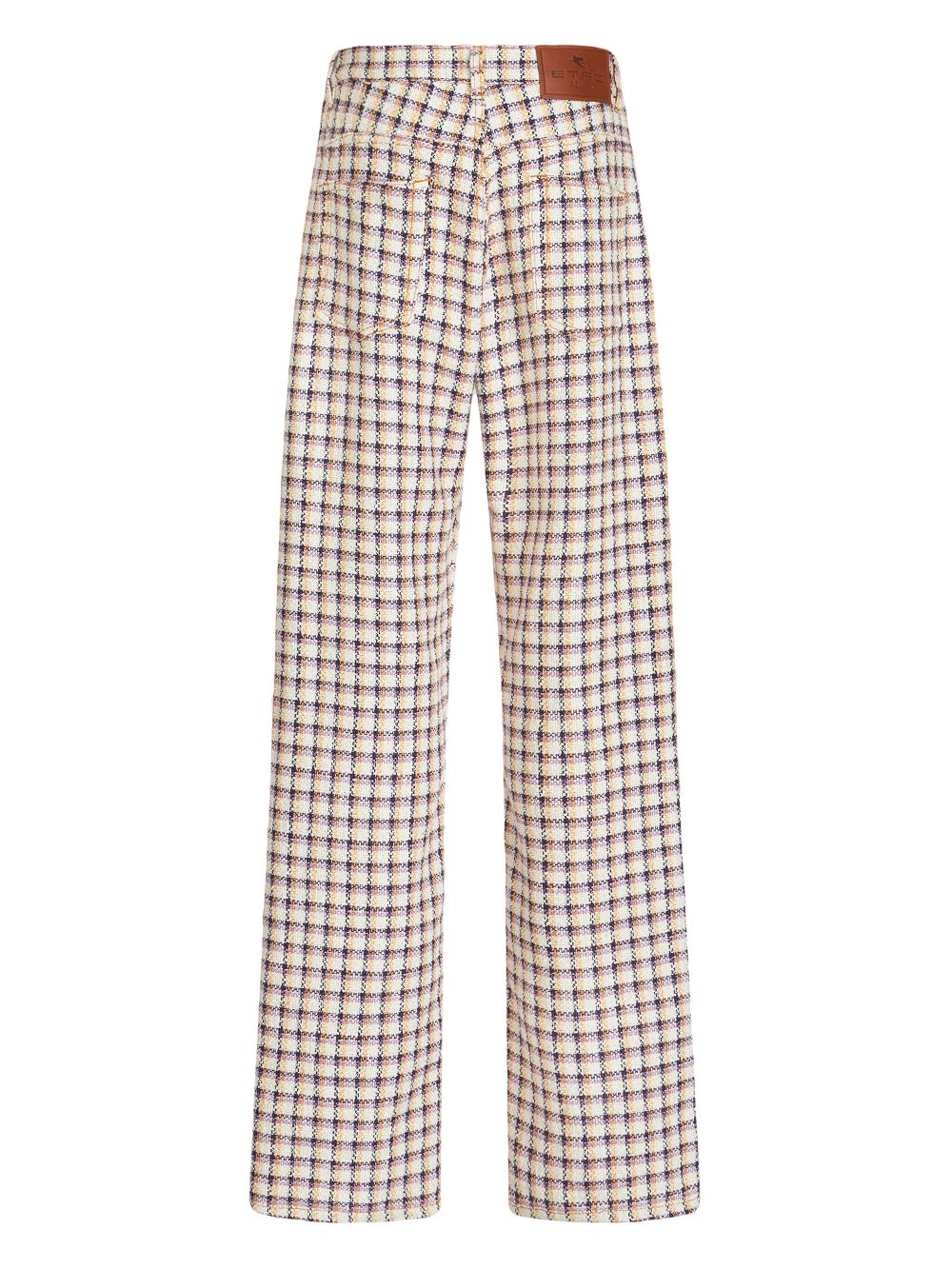 Affordable ETRO check-jacquard wide-leg trousers Women