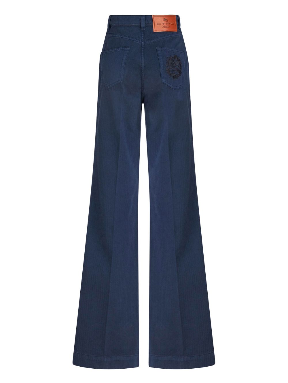 Affordable ETRO logo-embossed button high-rise flared jeans Women