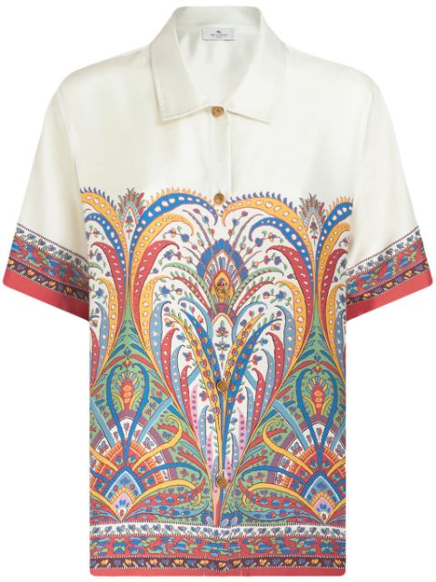 ETRO paisley-print silk-satin shirt Women