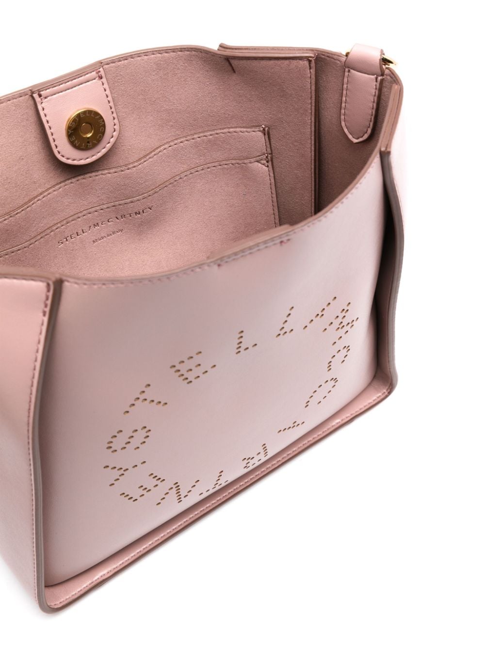 Shop Stella Mccartney Perforated-logo Shoulder Bag In Pink