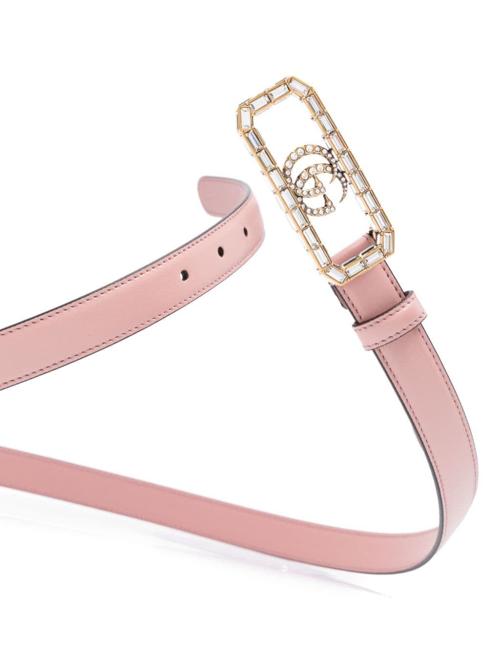 Shop Gucci Double G Logo-buckle Belt In Pink