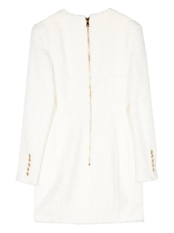 Balmain white tweed store dress