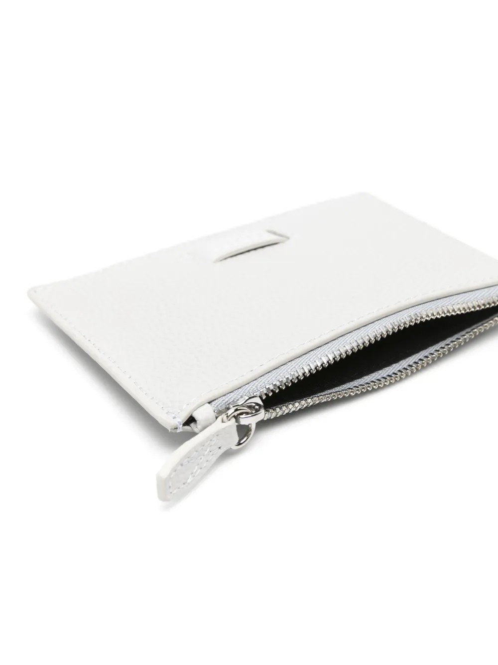 Lancel Leren pasjeshouder met logopatch Grijs