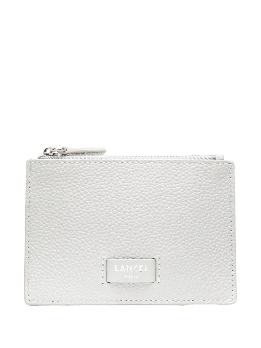 Lancel Leren pasjeshouder met logopatch Grijs