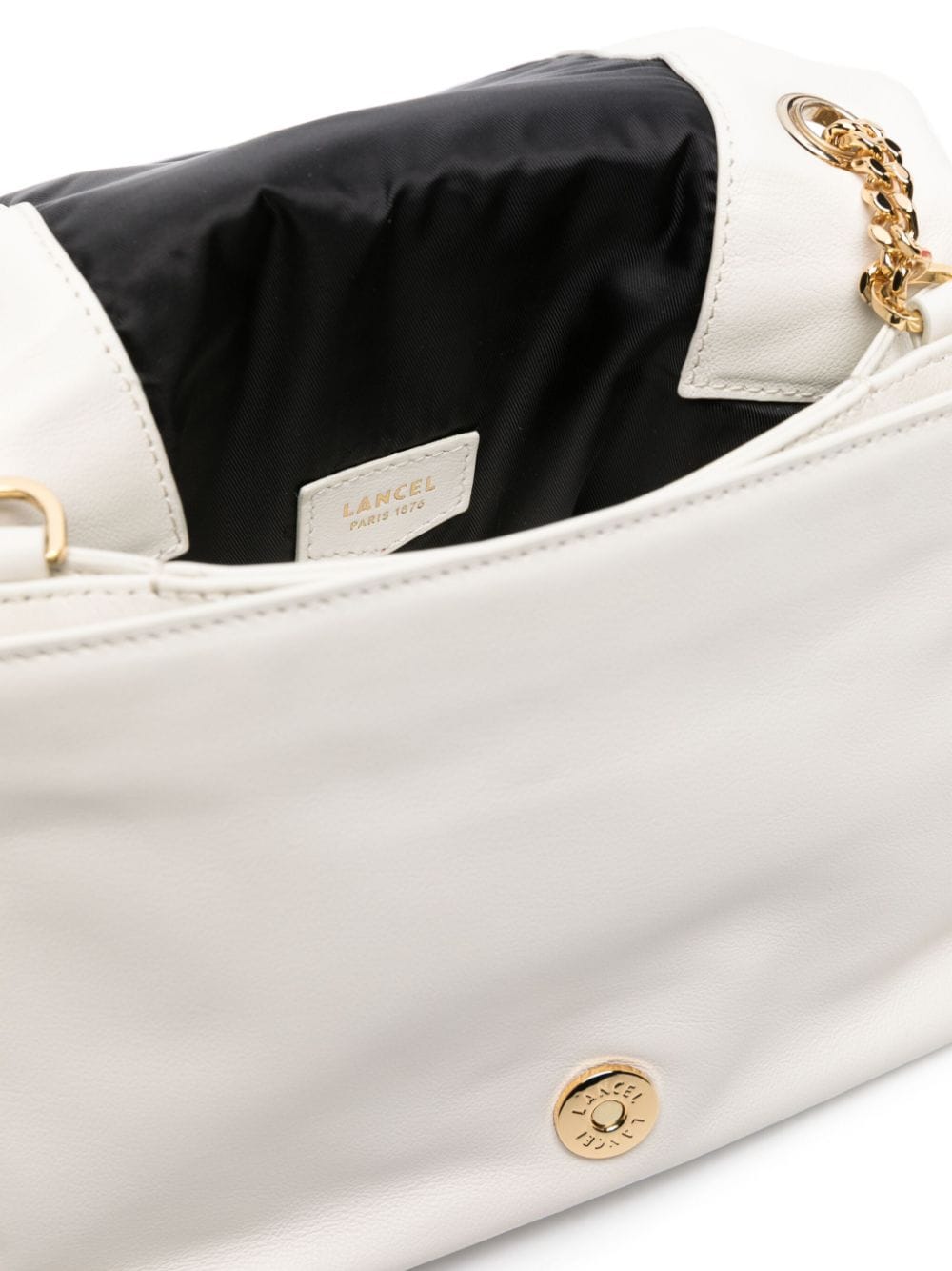 Shop Lancel Small Billie Leather Crossbody Bag In White