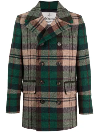 国内即発☆Vivienne Westwood Tartan Jacket In Green Vivienne Westwood Drunken Tailored Jacket | Corniche
