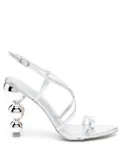 Cult Gaia Robyn 105mm laminated-leather sandals - Silver