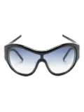 Christopher Esber Uma 98 wraparound-frame sunglasses - Black