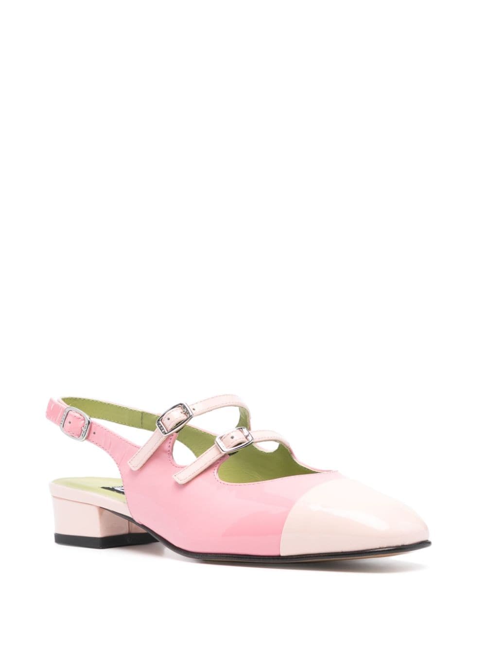 Shop Carel Paris Corail 10mm Leather Ballerina Shoes In 粉色