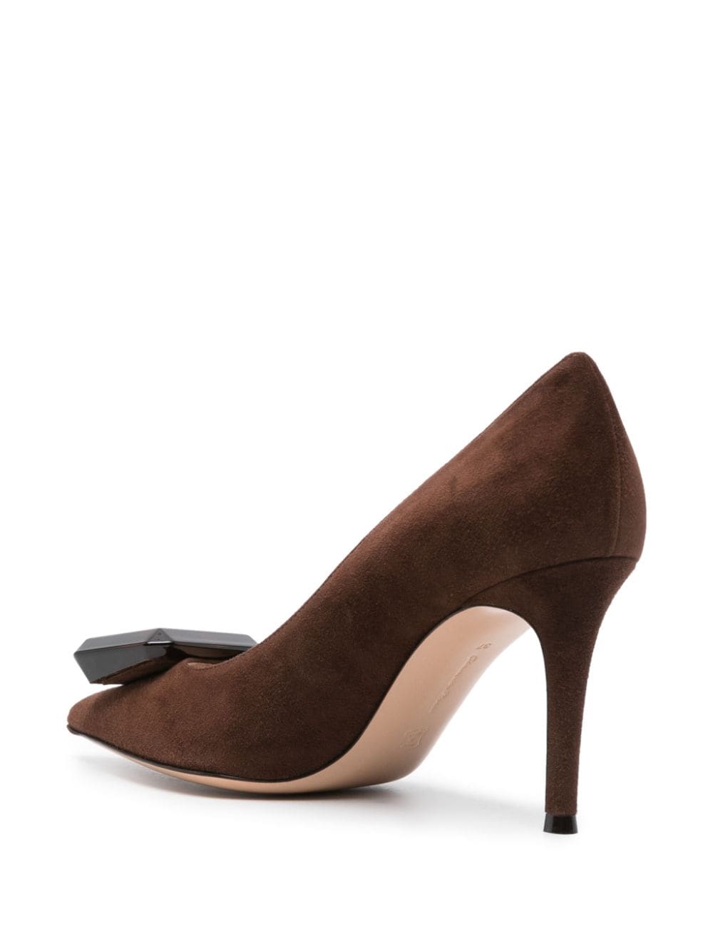 Shop Gianvito Rossi Jaipur 85mm Suede Pumps In Brown