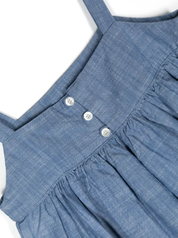 bonpoint denim dress Lauriane belted denim dress in pink - Bonpoint