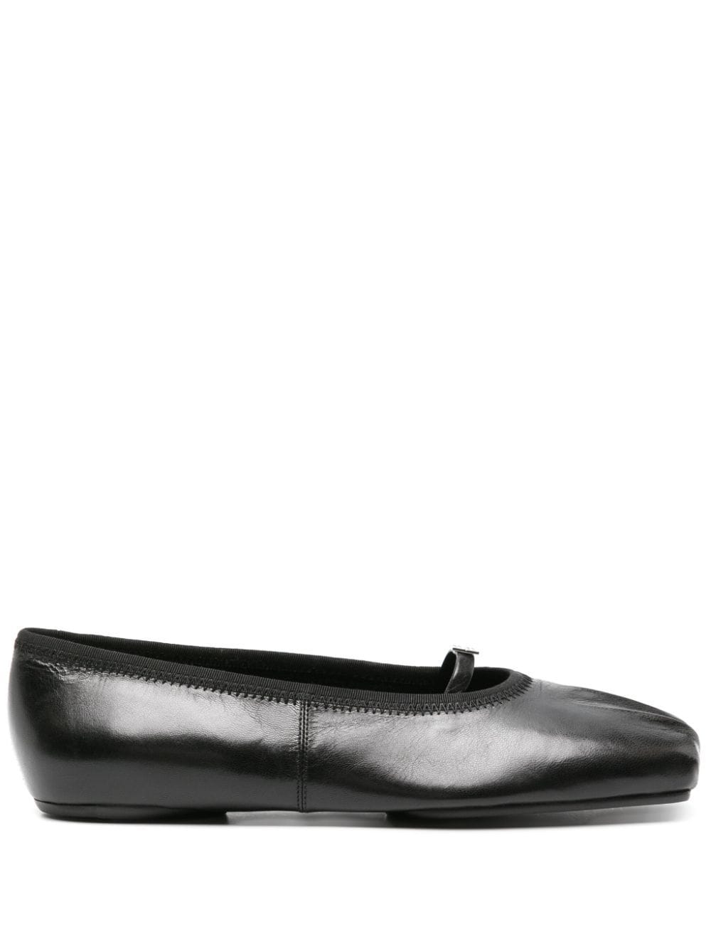 Shop Givenchy 4g-plaque Pleated Ballerina Shoes In Black