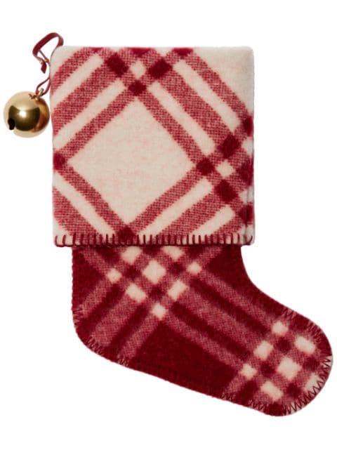 Burberry check-pattern wool stocking 