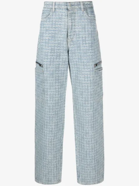 Givenchy jeans anchos con motivo 4G en relieve