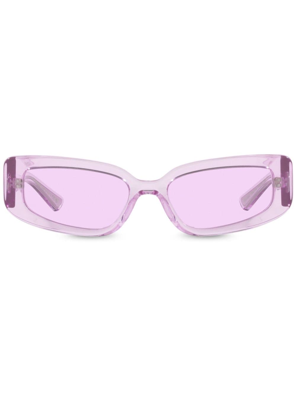 Dolce & Gabbana Eyewear transparent rectangle-frame sunglasses - Viola