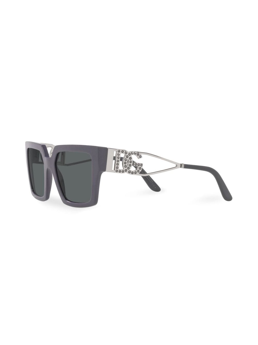 Dolce & Gabbana Eyewear crystal-embellished square-frame sunglasses - Grijs