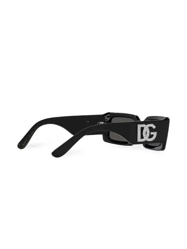Dolce & Gabbana Eyewear crystal-embellished rectangle-frame  display picture 1