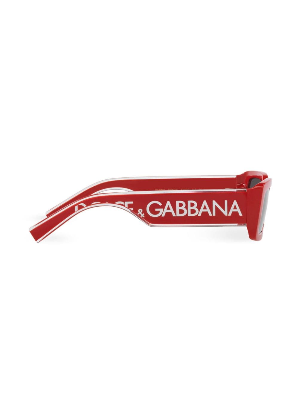 Dolce & Gabbana Eyewear DG zonnebril met rechthoekig montuur Rood